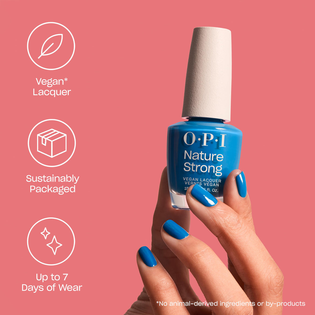 Application du vernis OPI Nature Strong sur des ongles