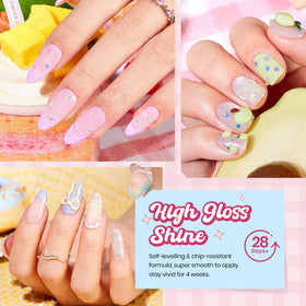 Application du vernis pastel Beetles sous une lampe UV