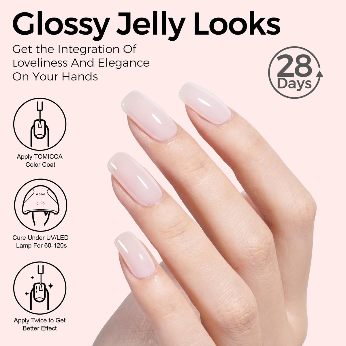 Application du vernis TOMICCA sur des ongles