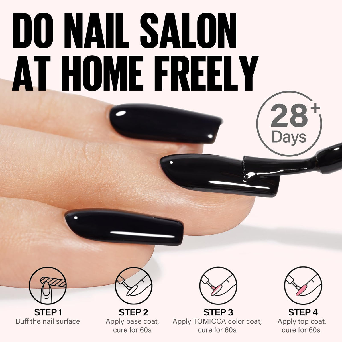 Application du vernis TOMICCA sur les ongles