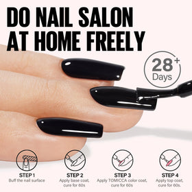 Application du vernis TOMICCA sur les ongles