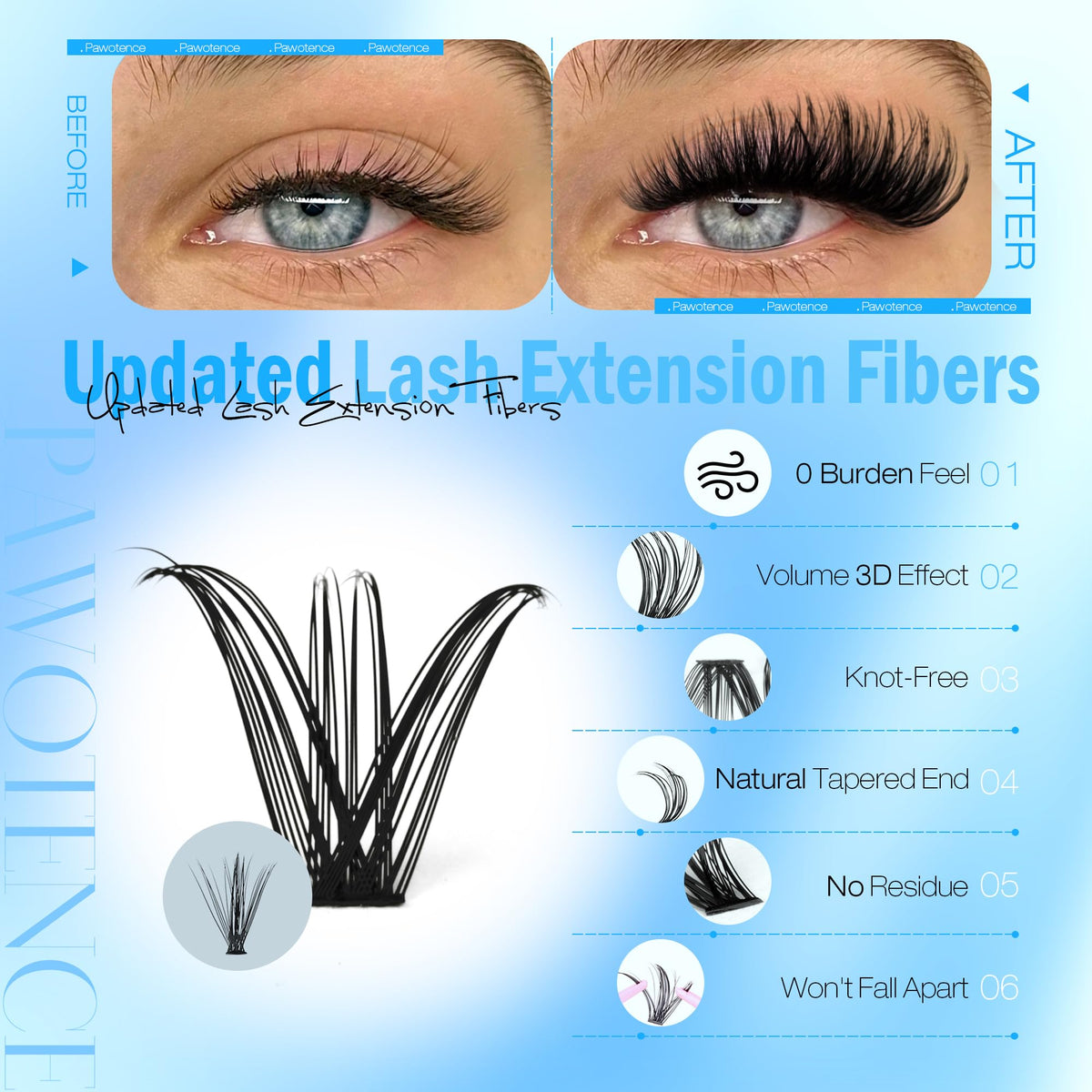 Application facile des cils avec l'applicateur