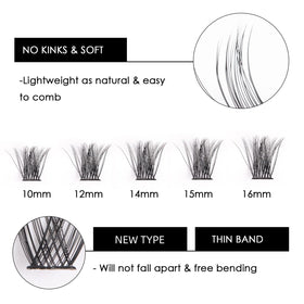 Application facile des cils individuels avec colle