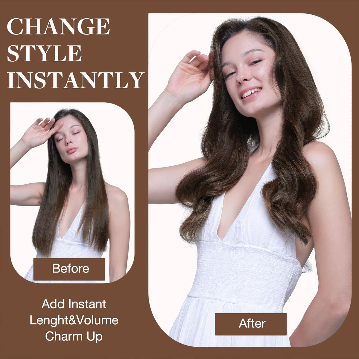 Application facile des extensions de cheveux GOO GOO