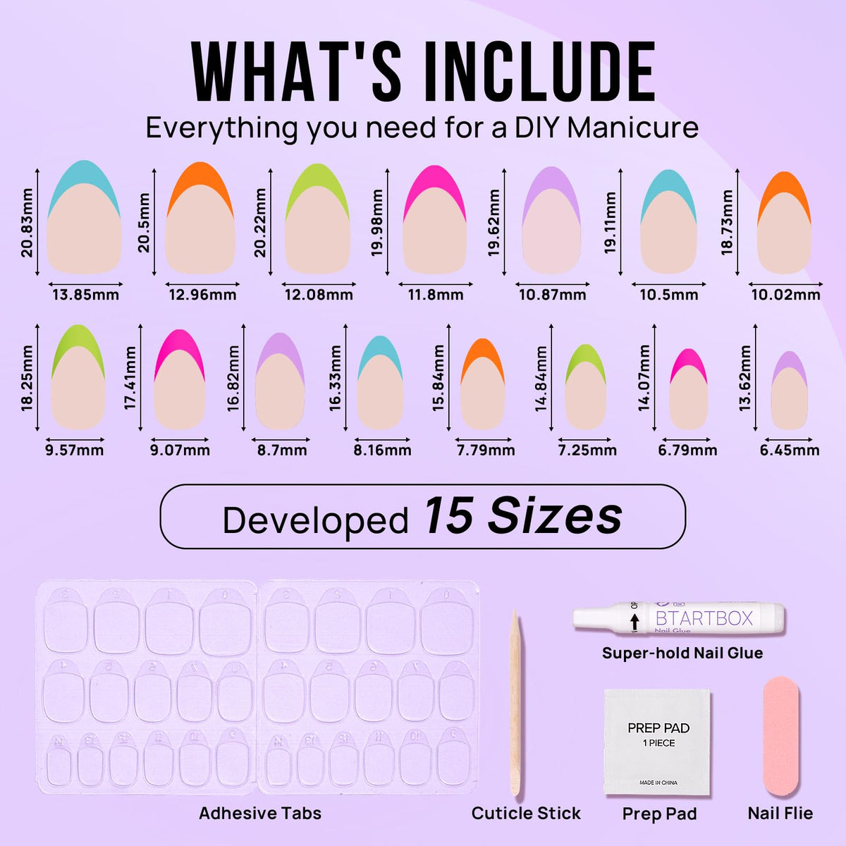 Application facile des faux ongles BTArtbox