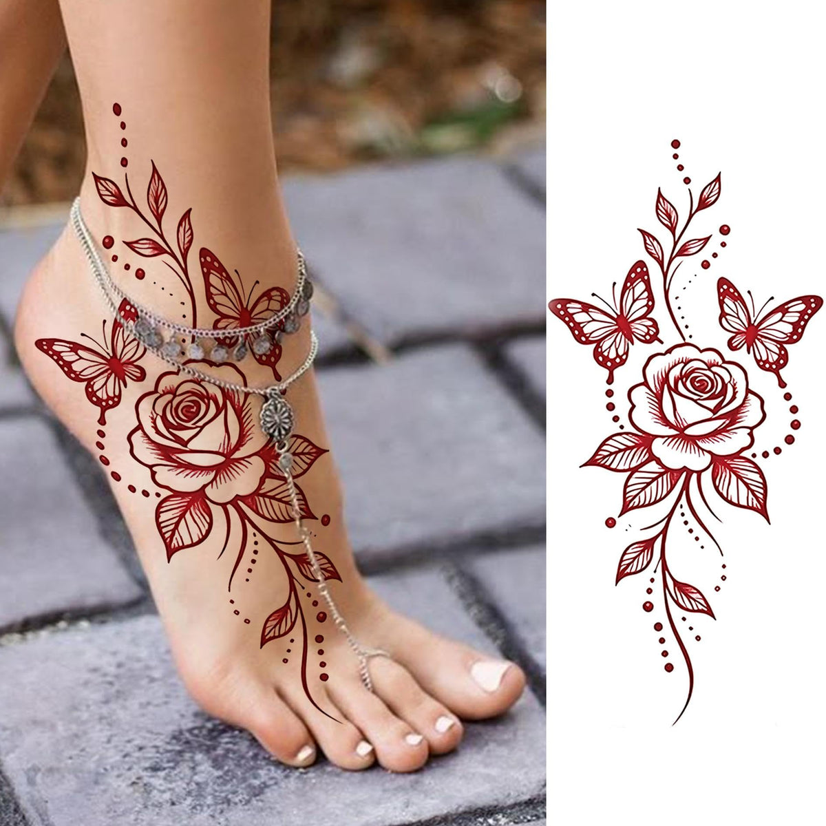 Application facile des tatouages temporaires avec eau