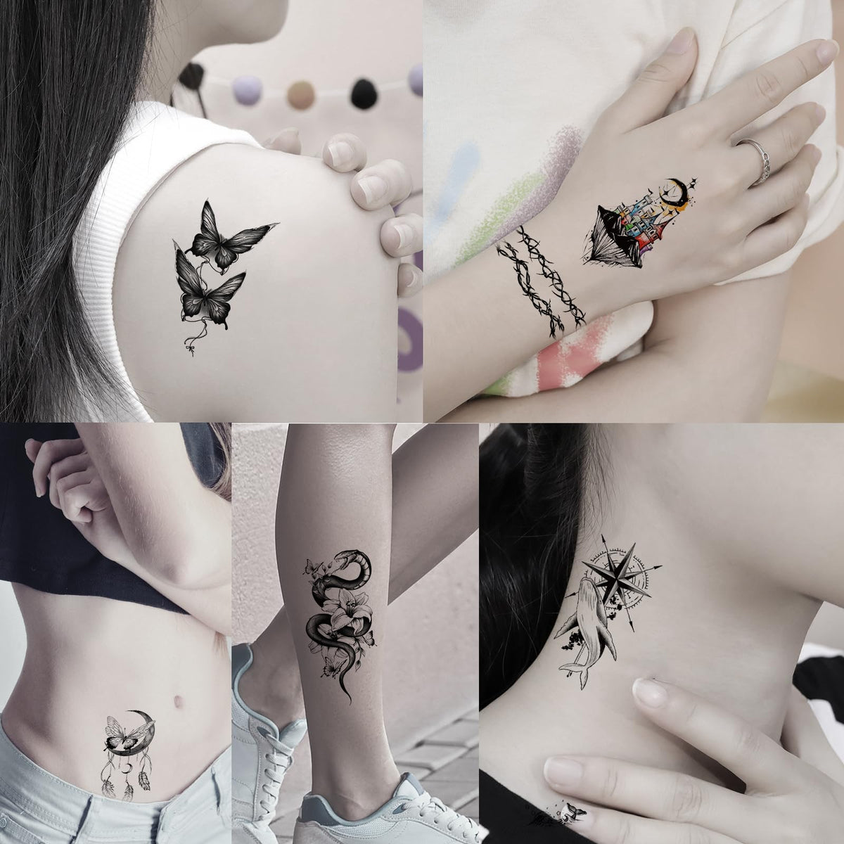 Application facile des tatouages temporaires sur la peau