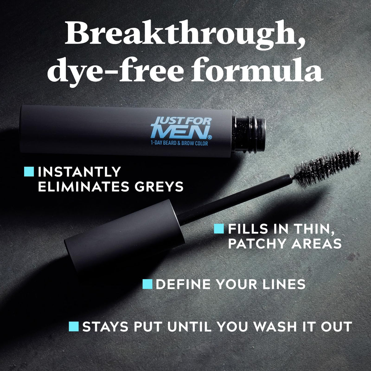 Application of Just for Men 1-Day Beard & Brow Color on beard