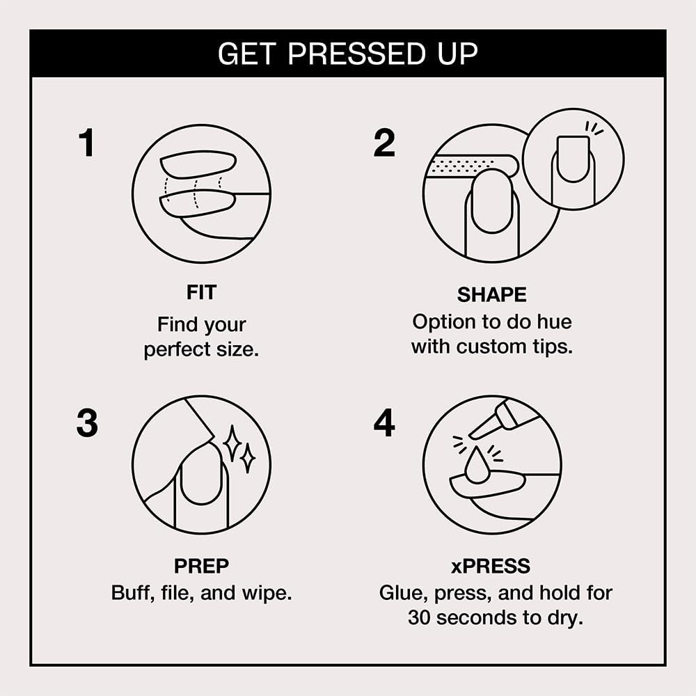 Application process for OPI xPRESS/ON nails with glue