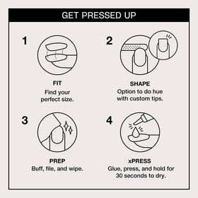Application process for OPI xPRESS/ON nails with glue