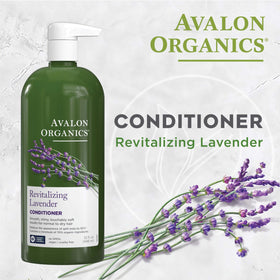 Après-Shampooing Lavande Avalon Organics sur fond naturel