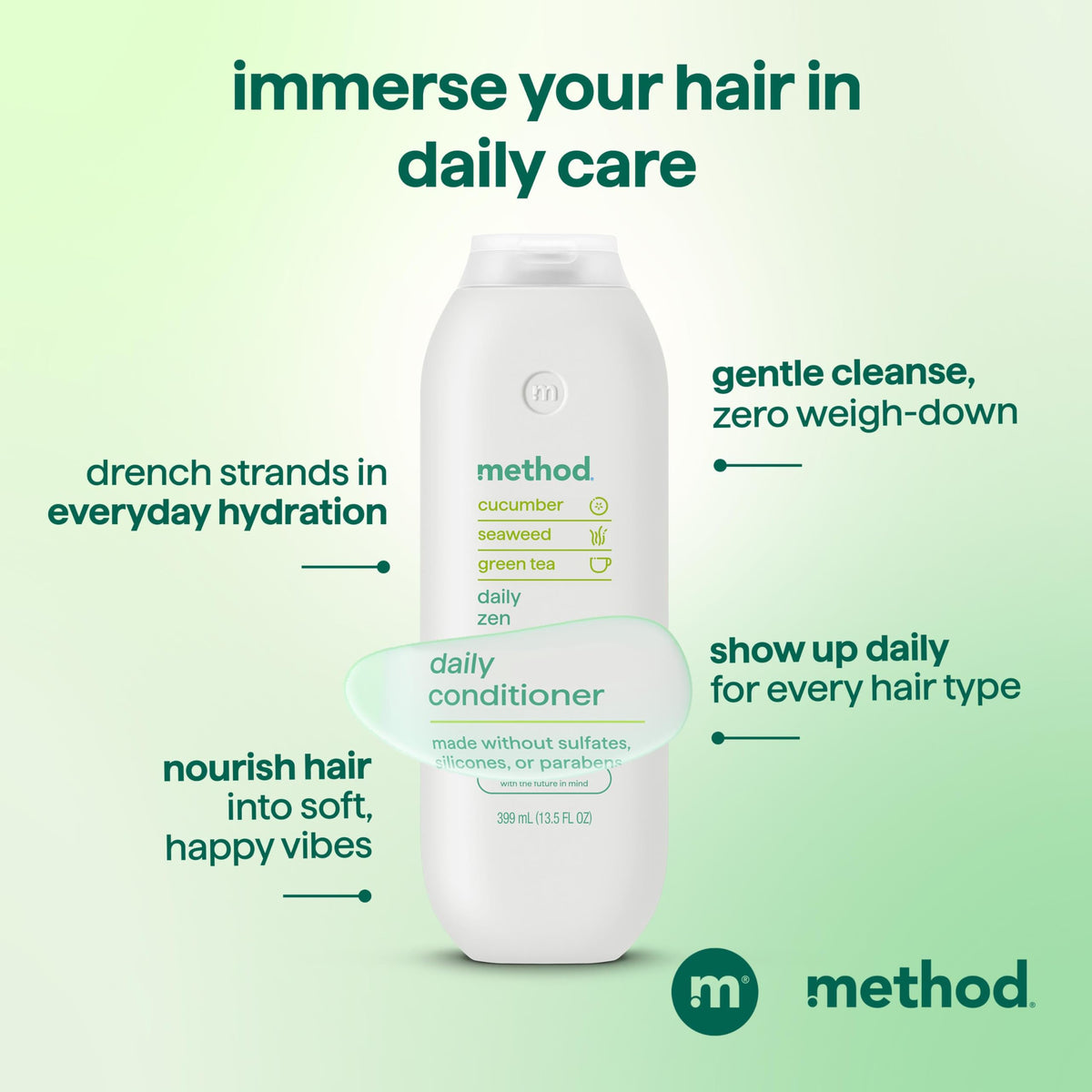 Après-shampooing Method Daily Zen avec des ingrédients naturels