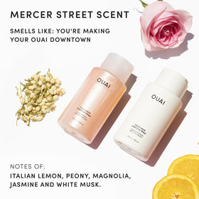 Après-shampooing OUAI Épais application sur cheveux