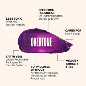 Après-shampooing Overtone Royal Plum avec cheveux brillants