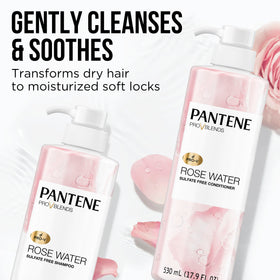 Après-shampooing Pantene appliqué sur cheveux