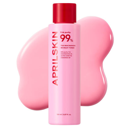 APRILSKIN Toner Pink Milky 99% TXA 3% Niacinamide 5% vue avant