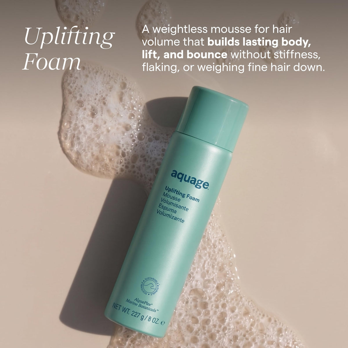 Aquage Mousse Coiffante Lissante 299g avec bouchon
