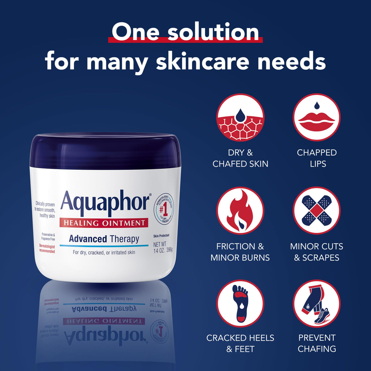 Aquaphor Pommade de Thérapie Avancée 454g pour soins de la peau