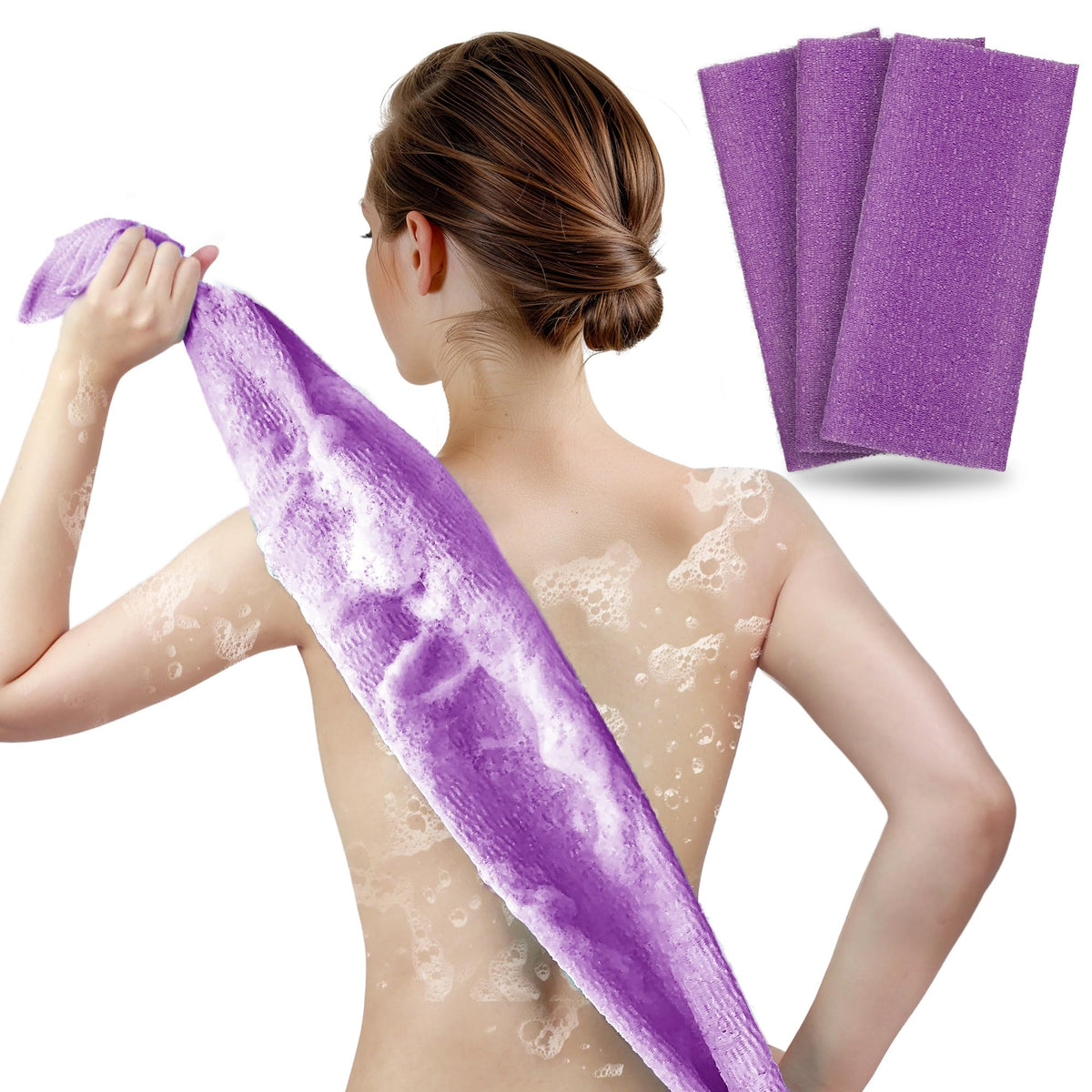 ARCH&M Serviette Exfoliante Violet vue avant