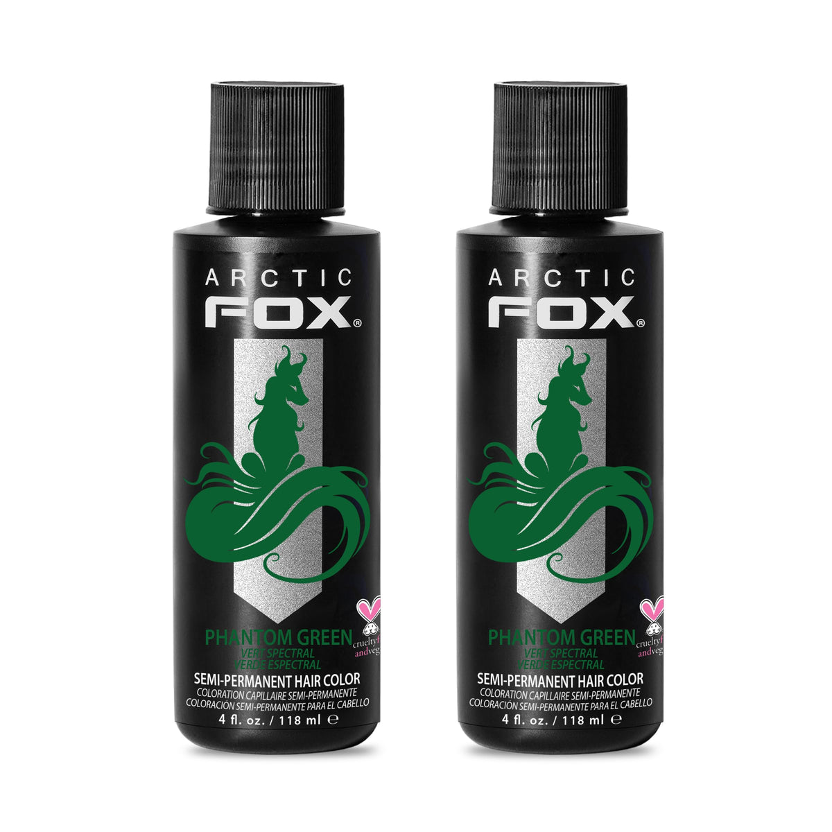 ARCTIC FOX Teinture Capillaire Semi-Permanente Phantom Green 118 ml vue de face