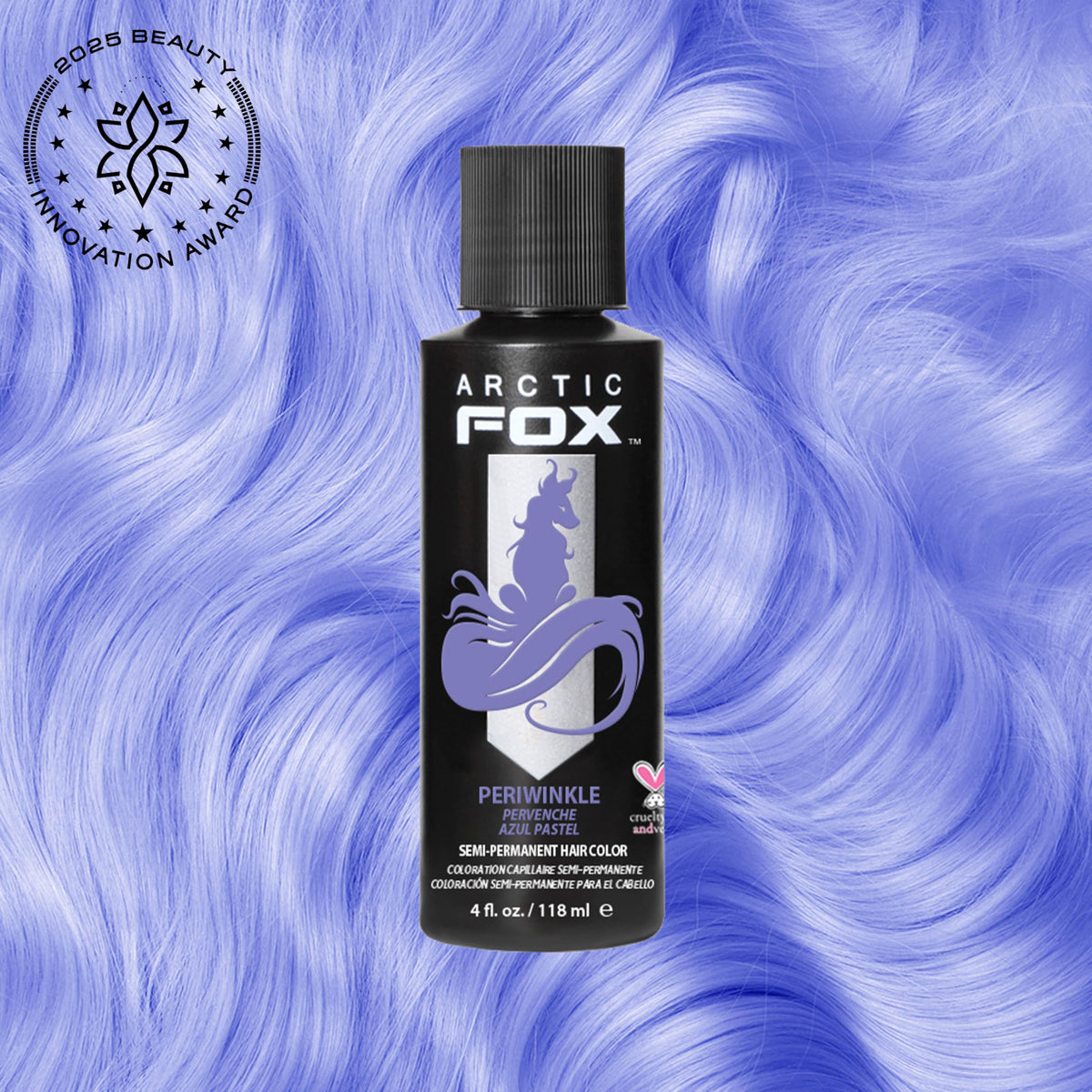 ARCTIC FOX Teinture Semi-Permanente Periwinkle Blue 118 ml vue arrière