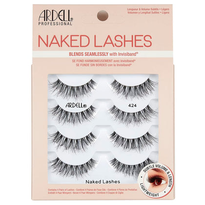Ardell Faux Cils 424 Wispy vue de face avec emballage