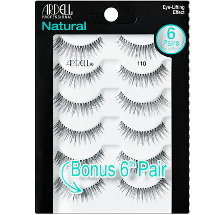 Ardell Faux Cils Naturels 110 Noir pack avec 5 paires