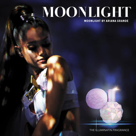 Ariana Grande Brume Corporelle Moonlight packaging with floral design