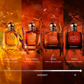 Armani Beauty Stronger With You, présentation du parfum sur un fond neutre