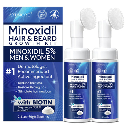 Artimore mousse de Minoxidil 5% pour cheveux, vue avant