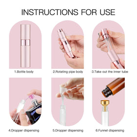 Atomiseur de Parfum Tekson 8ml couleur dorée vue de haut