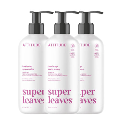 ATTITUDE Savon Liquide Mains 3x473ml bouteille vue avant