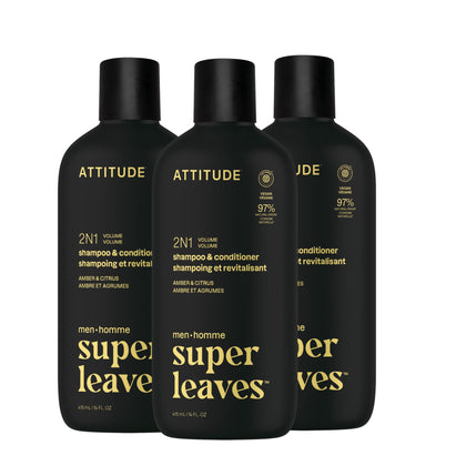 ATTITUDE Shampoo et Après-Shampoing 2-en-1, vue de face avec emballage