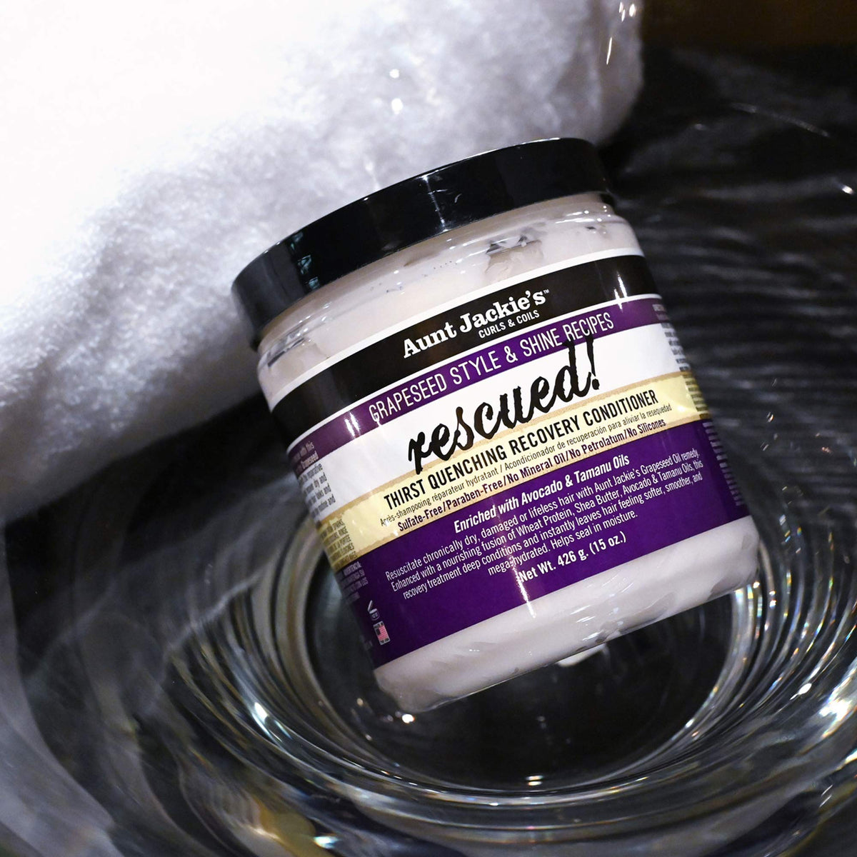 Aunt Jackie's Après-Shampoing Hydratant 15 oz sur une étagère