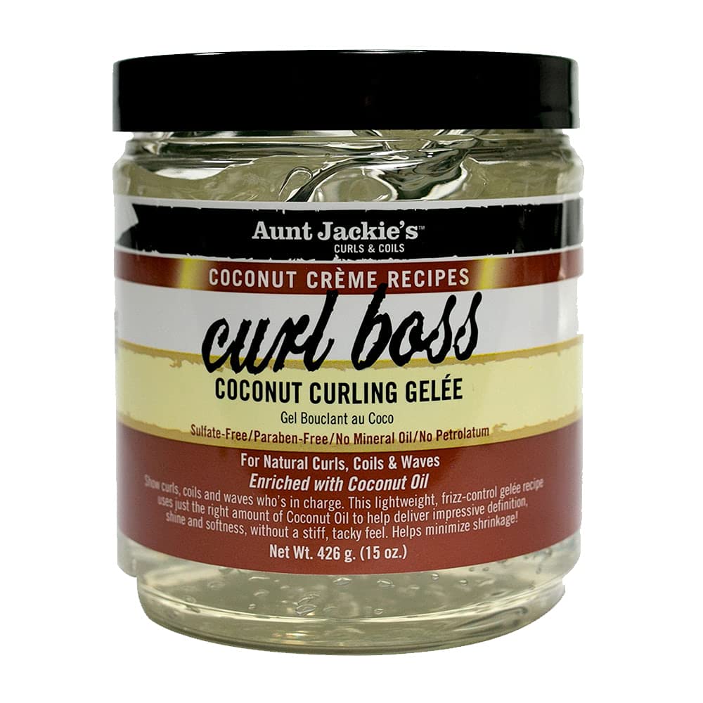 Aunt Jackie's Gelée Coiffante Curl Boss 15 oz vue avant avec étiquette