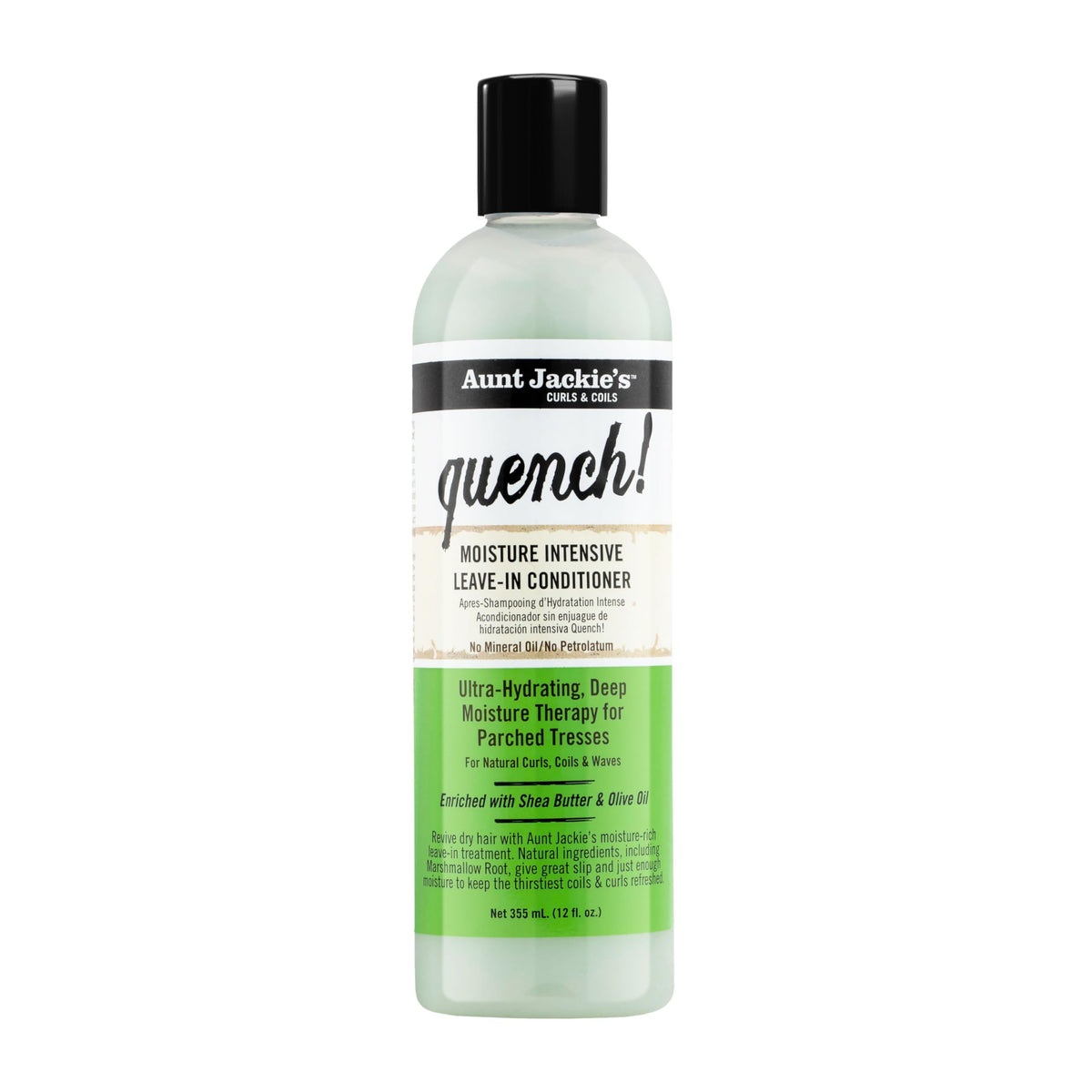 Aunt Jackie's Quench Moisture Intensive Leave-In Conditioner 12 oz front view