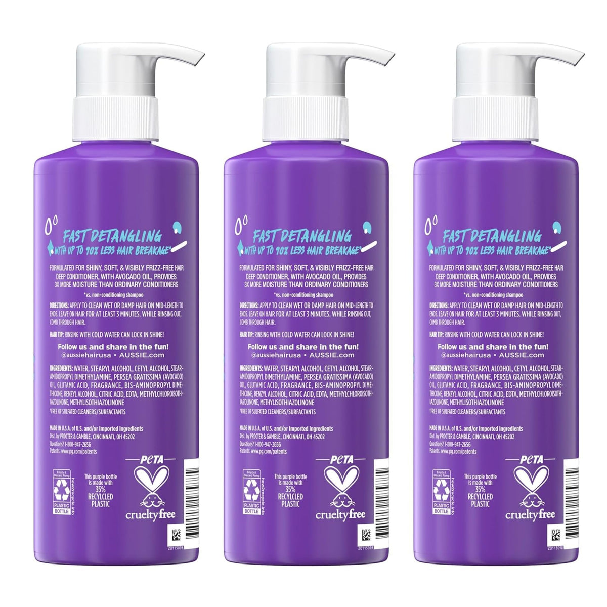 Aussie 3 Minute Miracle Moist après-shampooing en utilisation