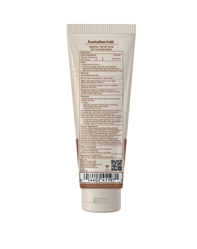 Australian Gold Crème Solaire Minérale Teintée SPF 50 texture sur la peau