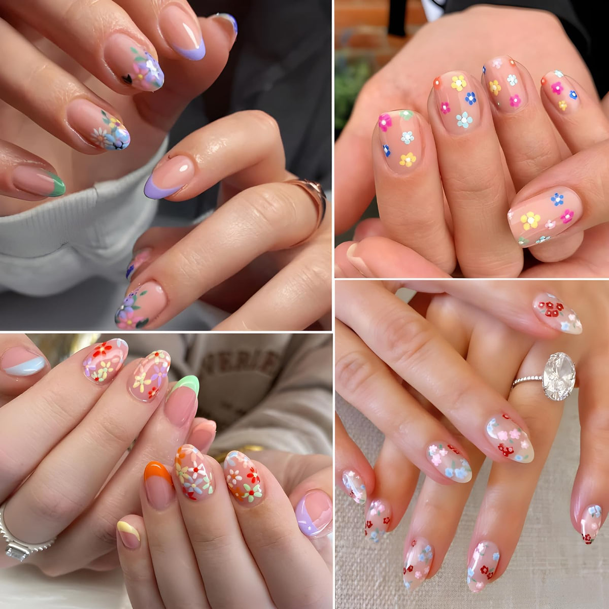 Autocollants d'ongles SPLOCUDU en rose et jaune