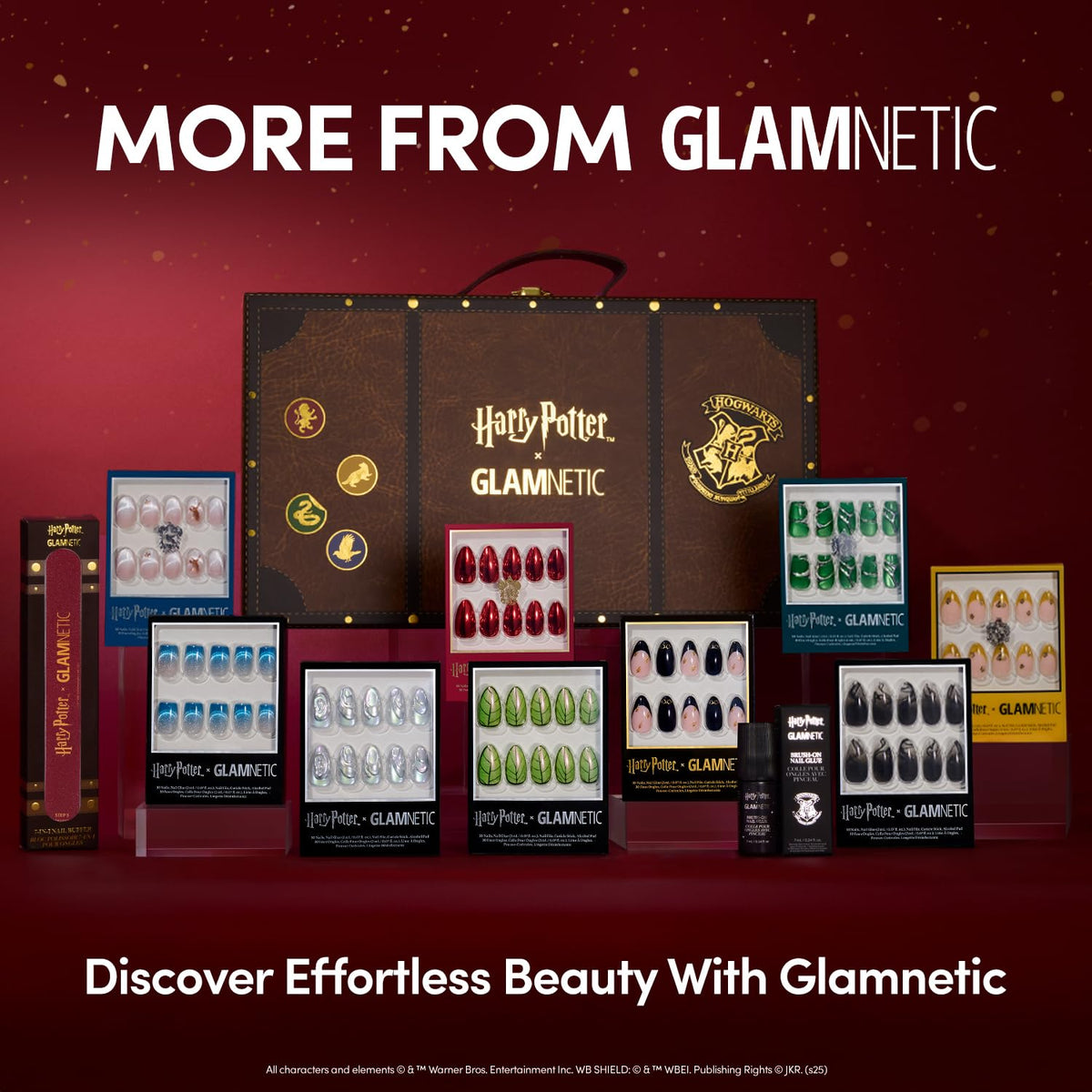 Autocollants magiques inclus dans le kit de faux ongles