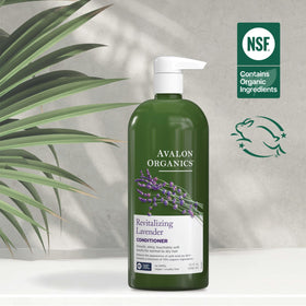 Avalon Organics Après-Shampooing Lavande et son emballage recyclé