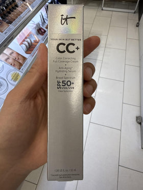Avant et après l'application du CC+ Cream IT Cosmetics