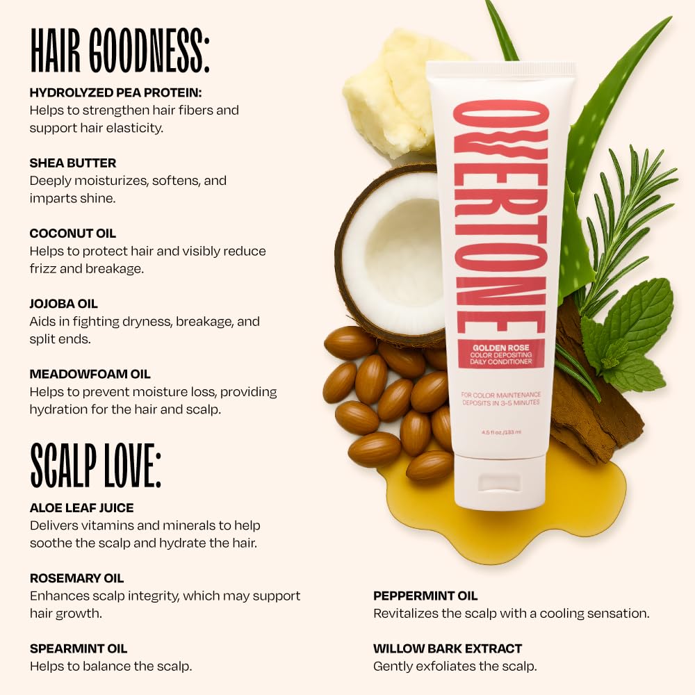 Avant et après l'utilisation de l'après-shampoing Golden Rose
