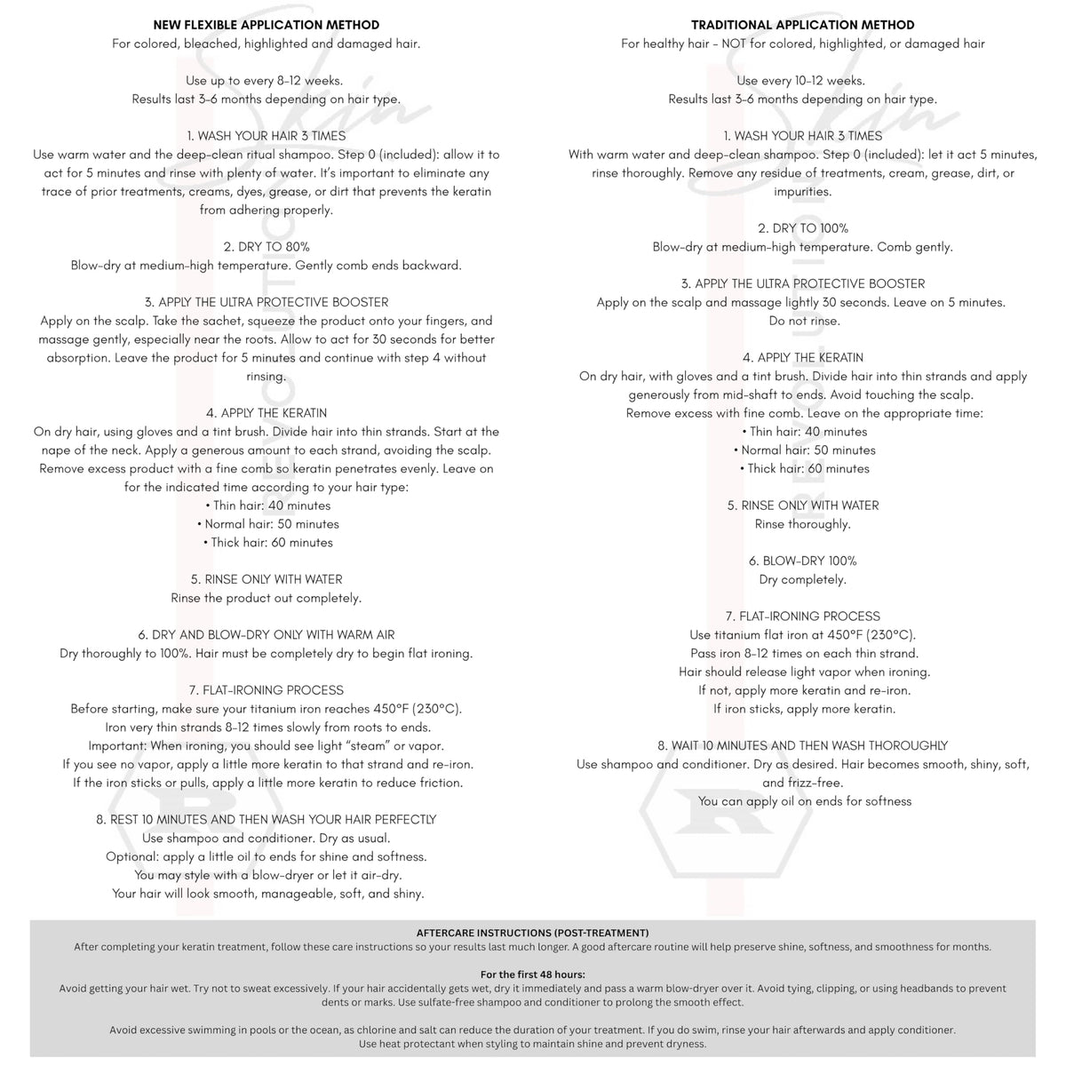 Avant et après utilisation du Rituel Botanico Keratine