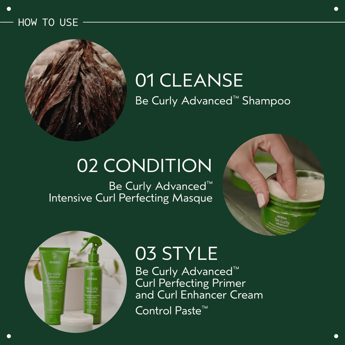 Aveda Be Curly Advanced Crème de Coiffage 220g en utilisation avec diffuseur