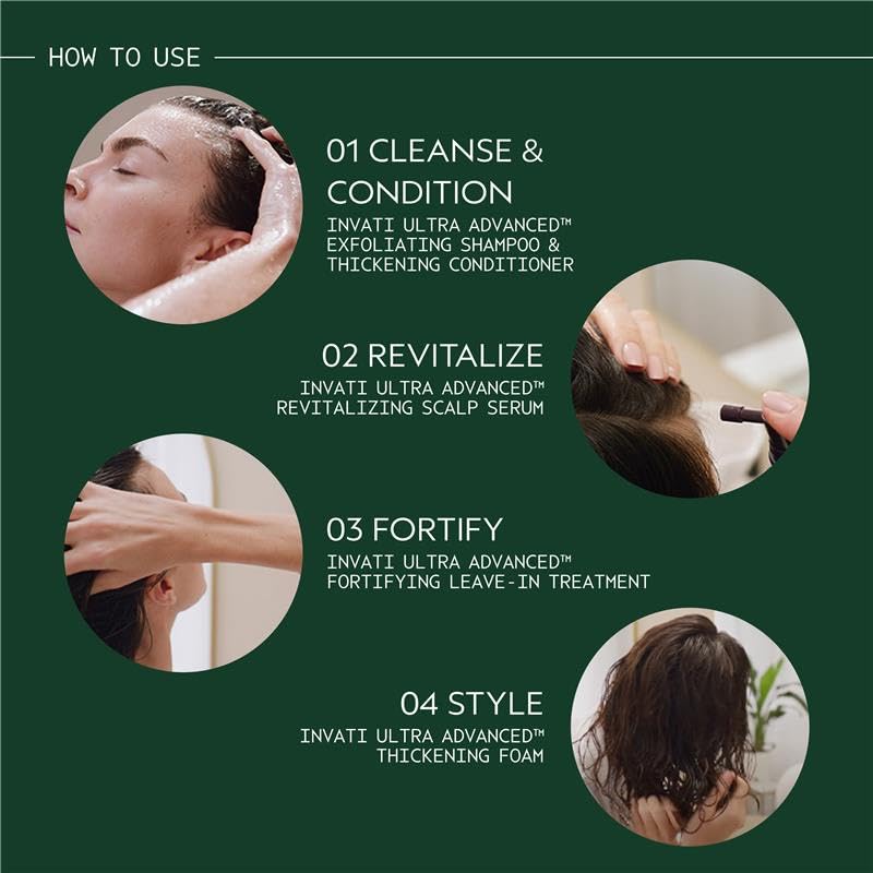Aveda Invati Ultra Mousse Épaississante en utilisation