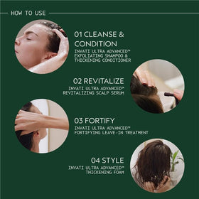Aveda Invati Ultra Mousse Épaississante en utilisation