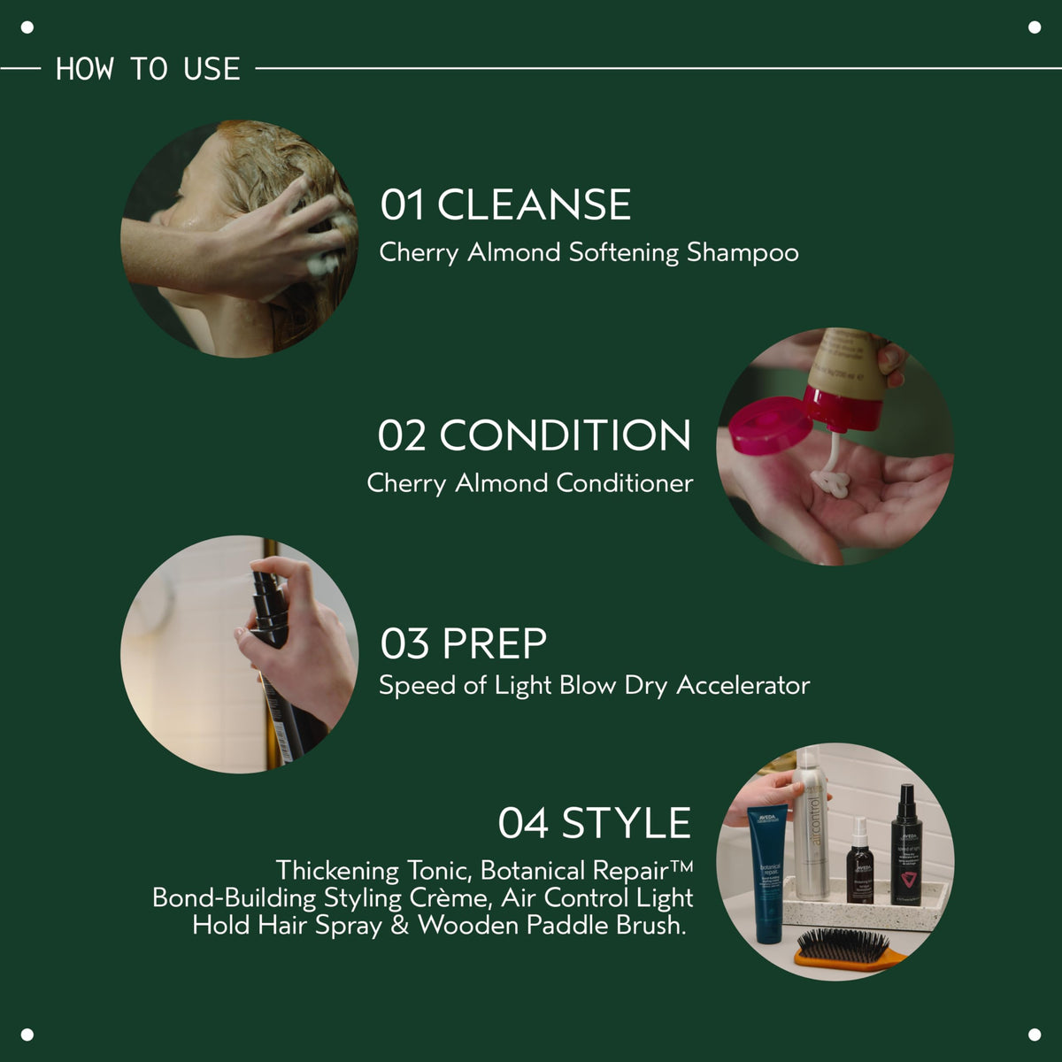 Aveda Laque Légère Air Control 68g à côté de produits capillaires