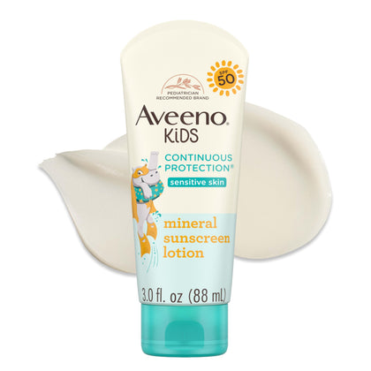 Aveeno Crème Solaire Enfant SPF 50 face avant
