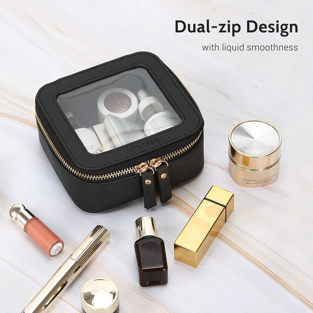 Aveniee Mini Sac de Maquillage Transparent dans un sac à main
